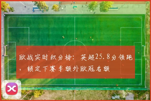 欧战实时积分榜：英超25.8分领跑，锁定下赛季额外欧冠名额